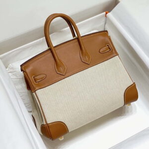 Replica Hermes Birkin Tote Bag Swift leather with canvas 285899