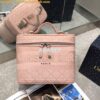 Replica Dior Travel Vanity Bag Light Gray Cannage Embroidery S5417