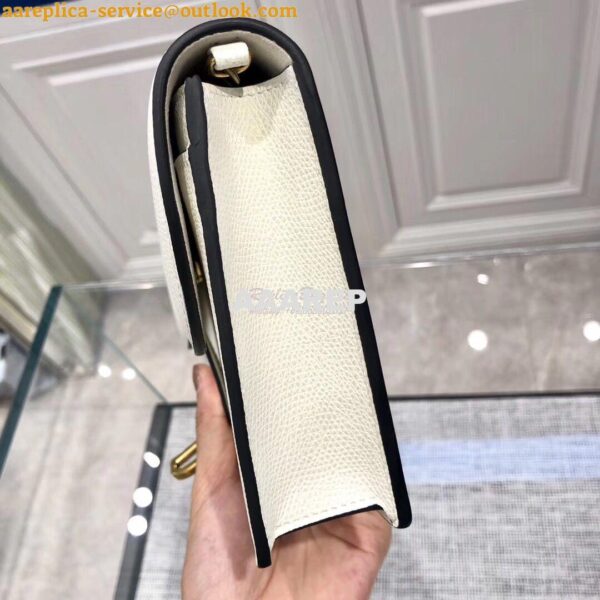 Replica Dior White Saddle Calfskin Clutch 8