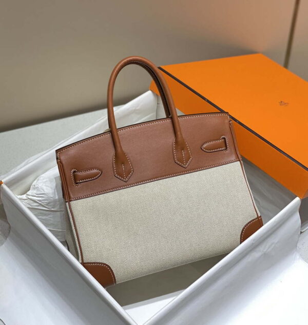 Replica Hermes Birkin Tote Bag Swift leather with canvas 285903