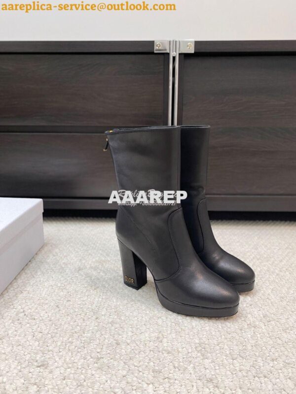 Replica Dior Lambskin D-Rise Platform Heel Ankle Boot 672366 6