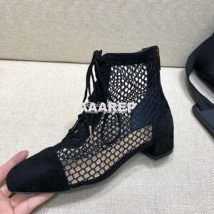 Replica Dior Naughtily-D Ankle Boot Black Mesh and Suede Calfskin KCI4 2