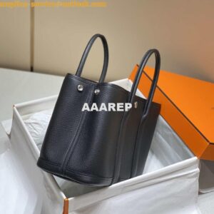 Replica Hermes Blacck Clemence Garden Party 30cm Bag H239047 2