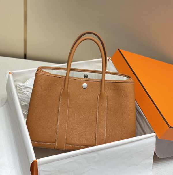 Replica Hermes Brown Clemence Garden Party 30cm Bag H239043