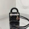 Replica Lady Dior Bag Micro Dioramour Latte Cannage Lambskin with Hear 2