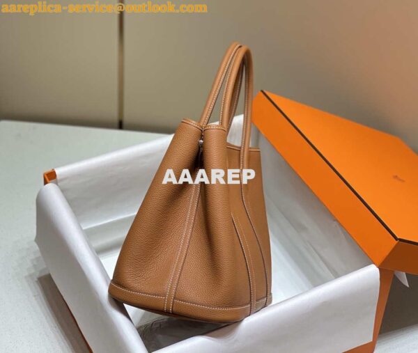 Replica Hermes Brown Togo Medium Garden Party 36cm Bag H239054 2