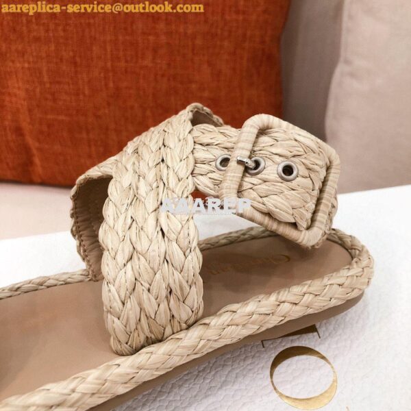 Replica Dior Ocean Thong Sandal Jute-Colored Braided Raffia KCQ513 8