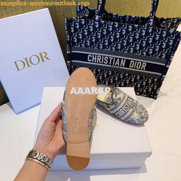 Replica Dior Off Dior Mule StoneGrey Ecru Embroidered with Toile de Jo 10