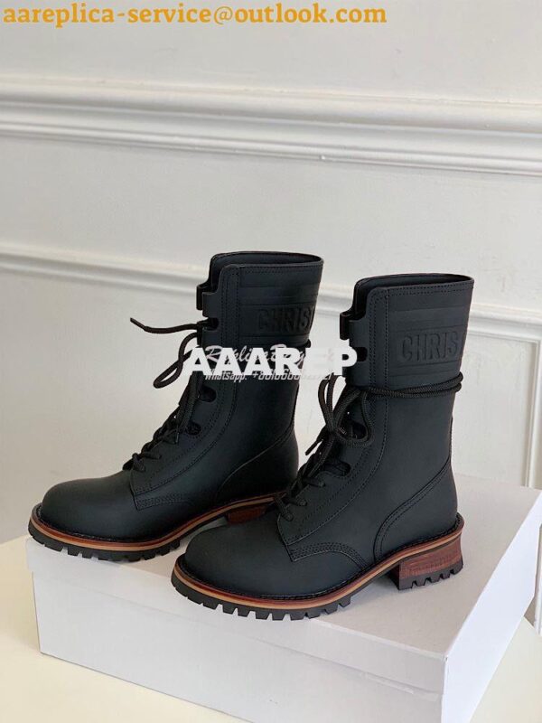 Replica Dior Quest Boots in Calfskin Leather KDI668 Black 3