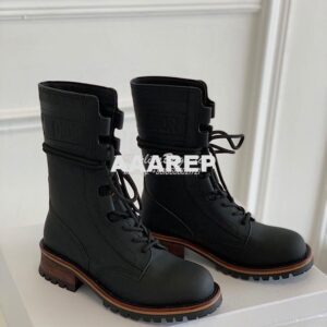 Replica Dior Quest Boots in Calfskin Leather KDI668 Black 2