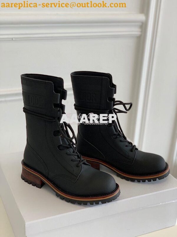 Replica Dior Quest Boots in Calfskin Leather KDI668 Black 4