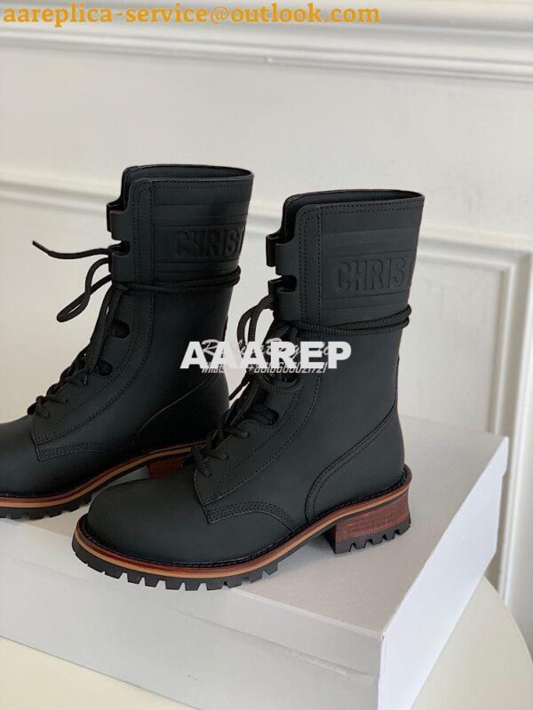 Replica Dior Quest Boots in Calfskin Leather KDI668 Black 7