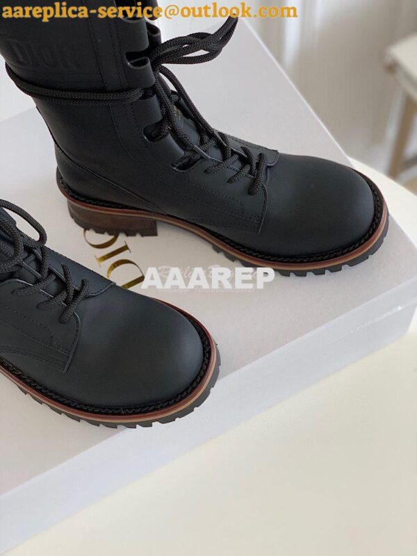 Replica Dior Quest Boots in Calfskin Leather KDI668 Black 10