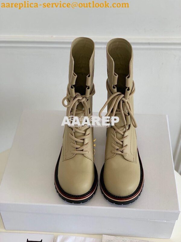 Replica Dior Quest Boots in Calfskin Leather KDI668 Taupe 4