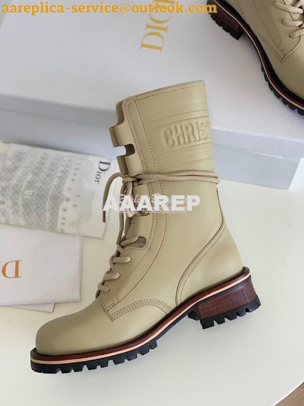 Replica Dior Quest Boots in Calfskin Leather KDI668 Taupe 5