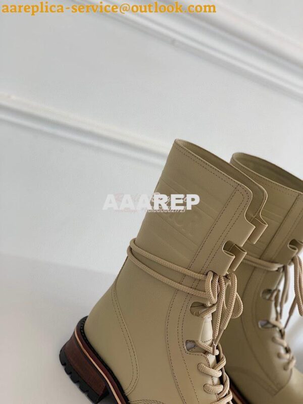 Replica Dior Quest Boots in Calfskin Leather KDI668 Taupe 7