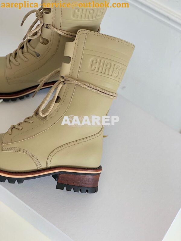 Replica Dior Quest Boots in Calfskin Leather KDI668 Taupe 8