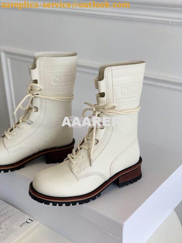 Replica Dior Quest Boots in Calfskin Leather KDI668 White 6