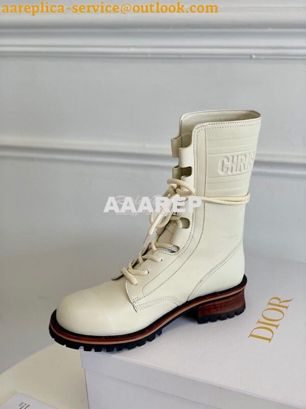 Replica Dior Quest Boots in Calfskin Leather KDI668 White 9