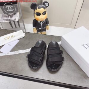 Replica Dior Slippers Hot Sale Dior Sandals Black 81180