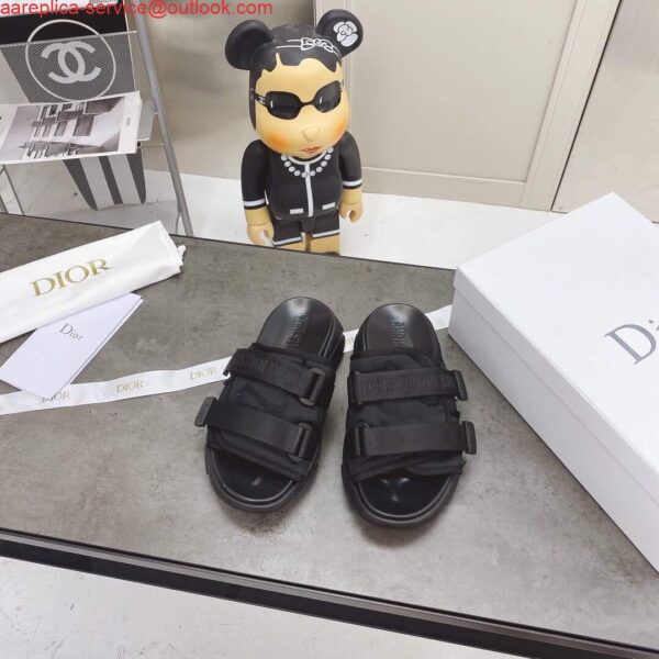 Replica Dior Slippers Hot Sale Dior Sandals Black 81180 3