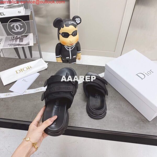 Replica Dior Slippers Hot Sale Dior Sandals Black 81180 6