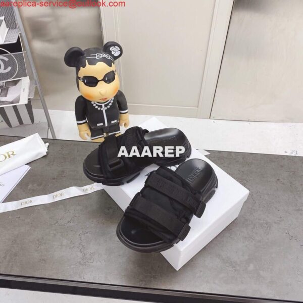 Replica Dior Slippers Hot Sale Dior Sandals Black 81180 7