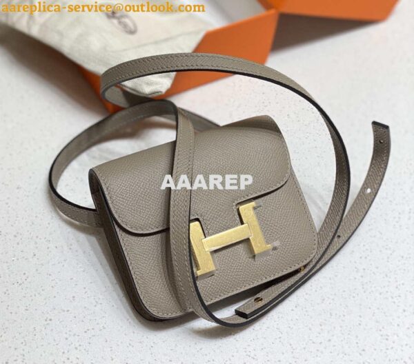 Replica Hermes Constance Mini Cross Body Bag Epsom Leather Gold H28421 4