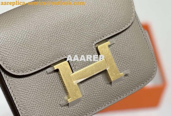 Replica Hermes Constance Mini Cross Body Bag Epsom Leather Gold H28421 6