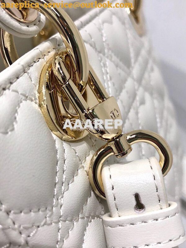 Replica Lady Dior Dioramour My ABCdior Bag Latte Cannage Lambskin with 9