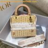 Replica Lady Dior Medium Bag Natural Wicker and Cornflower Blue Dior O 2