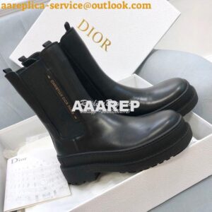 Replica Dior Trial Ankle Boot Black Calfskin KCI712V 2