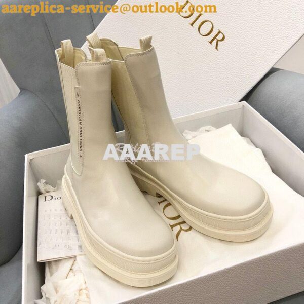 Replica Dior Trial Ankle Boot White Calfskin KCI712V 5