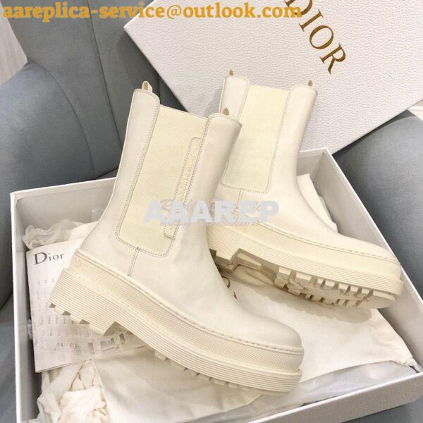 Replica Dior Trial Ankle Boot White Calfskin KCI712V 6