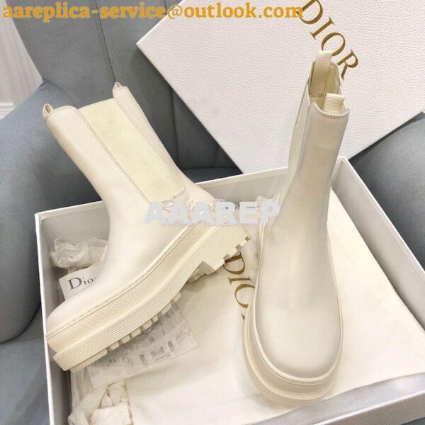 Replica Dior Trial Ankle Boot White Calfskin KCI712V 7