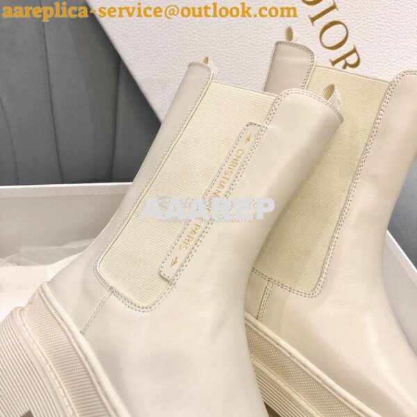 Replica Dior Trial Ankle Boot White Calfskin KCI712V 8