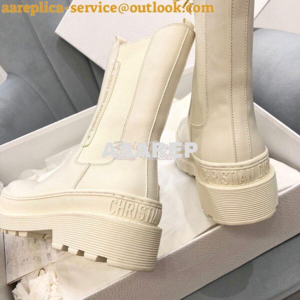 Replica Dior Trial Ankle Boot White Calfskin KCI712V 10