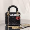 Replica Lady Dior Mini Dioramour Bag Latte Cannage Lambskin with Heart 2