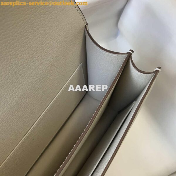 Replica Hermes Constance Shoulder Bags Epsom Leather Silver H28419 10