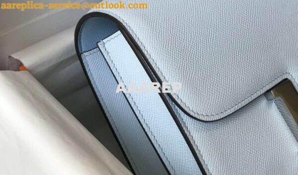 Replica Hermes Constance Shoulder Bags Epsom Leather Silver H28420 3