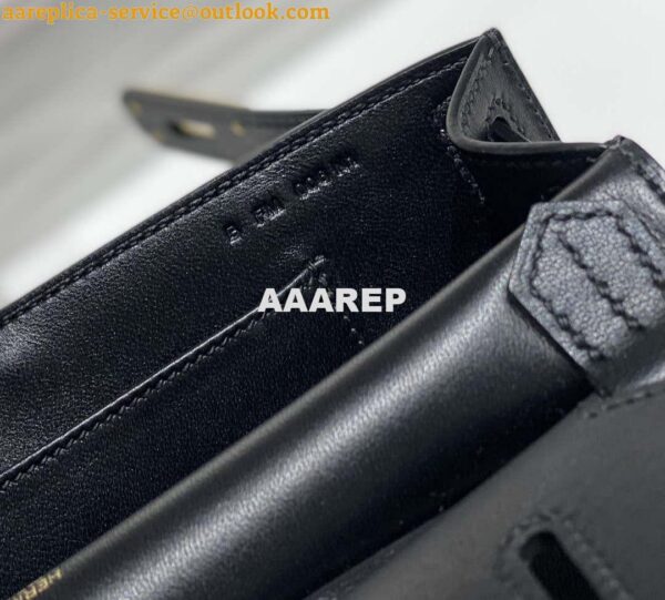 Replica Hermes 316413 Jyspiere Leather Hermes bags Black H900914 10