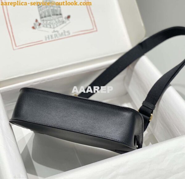 Replica Hermes 316413 Jyspiere Leather Hermes bags Black H900914 5