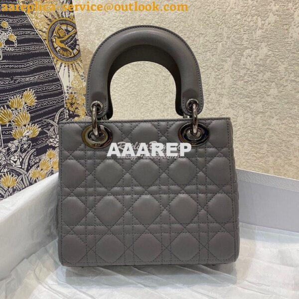 Replica Lady Dior My ABCdior Bag Steel Grey Cannage Lambskin with Ruth 8