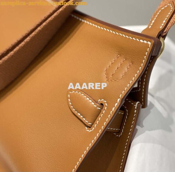 Replica Hermes 316413 Jyspiere Leather Hermes bags Brown H900921 6