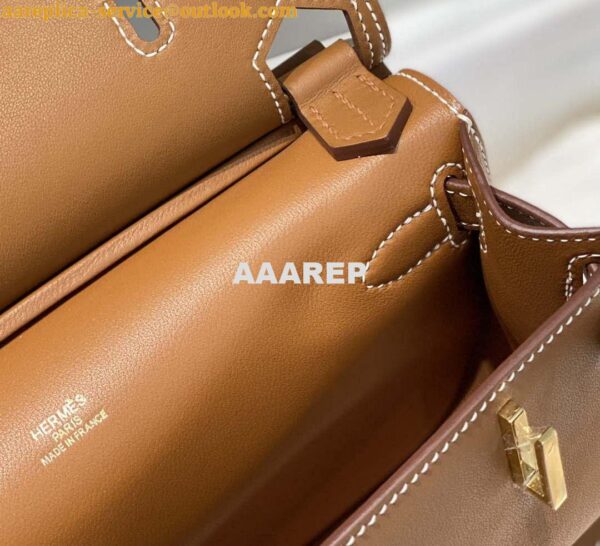 Replica Hermes 316413 Jyspiere Leather Hermes bags Brown H900921 8