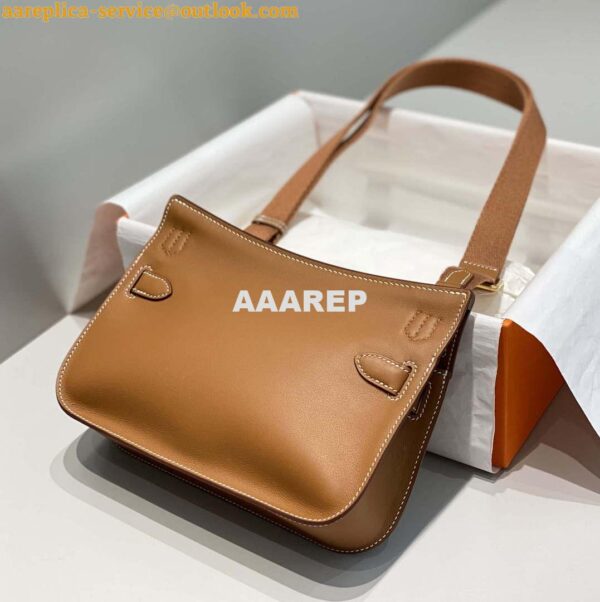 Replica Hermes 316413 Jyspiere Leather Hermes bags Brown H900921 5