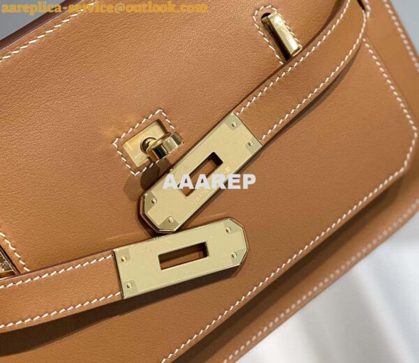 Replica Hermes 316413 Jyspiere Leather Hermes bags Brown H900921 7