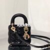 Replica Micro Lady Dior Bag Black Cannage Lambskin S0856