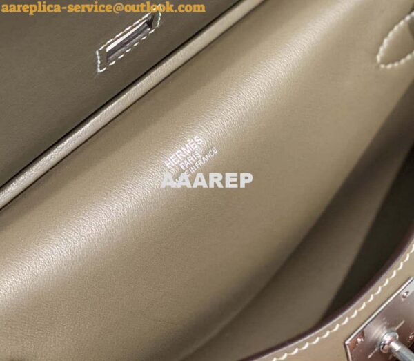 Replica Hermes 316413 Jyspiere Leather Hermes bags Elephant gray H900913 9