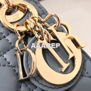 Replica Micro Lady Dior Bag Cloud Blue Cannage Lambskin S0856 2